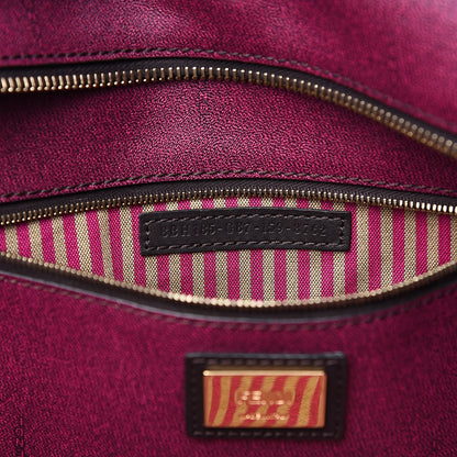 Fendi Zucca Spalmati Medium Roll Tote Tobacco Fuxia 7 of 11