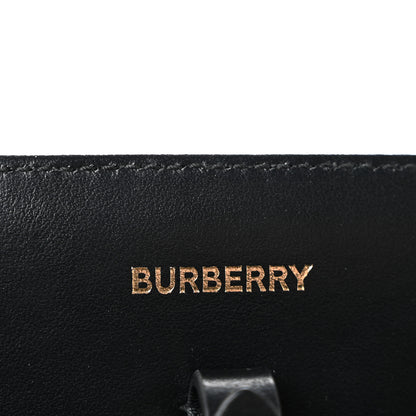 Burberry Calfskin House Check Mini Two Handle Title Bag Black 6 of 12