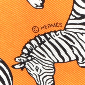 Hermes Silk Les Zebres Twilly 3 of 4