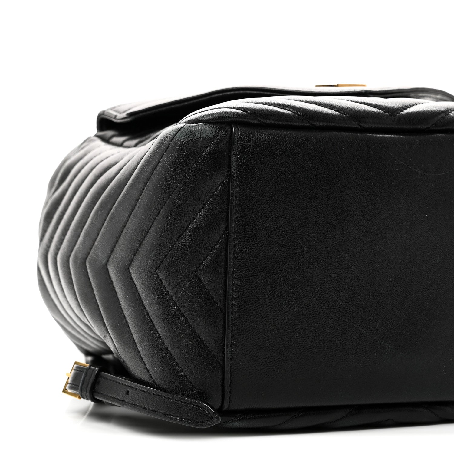 Saint Laurent Lambskin Matelasse Monogram Joe Backpack Black