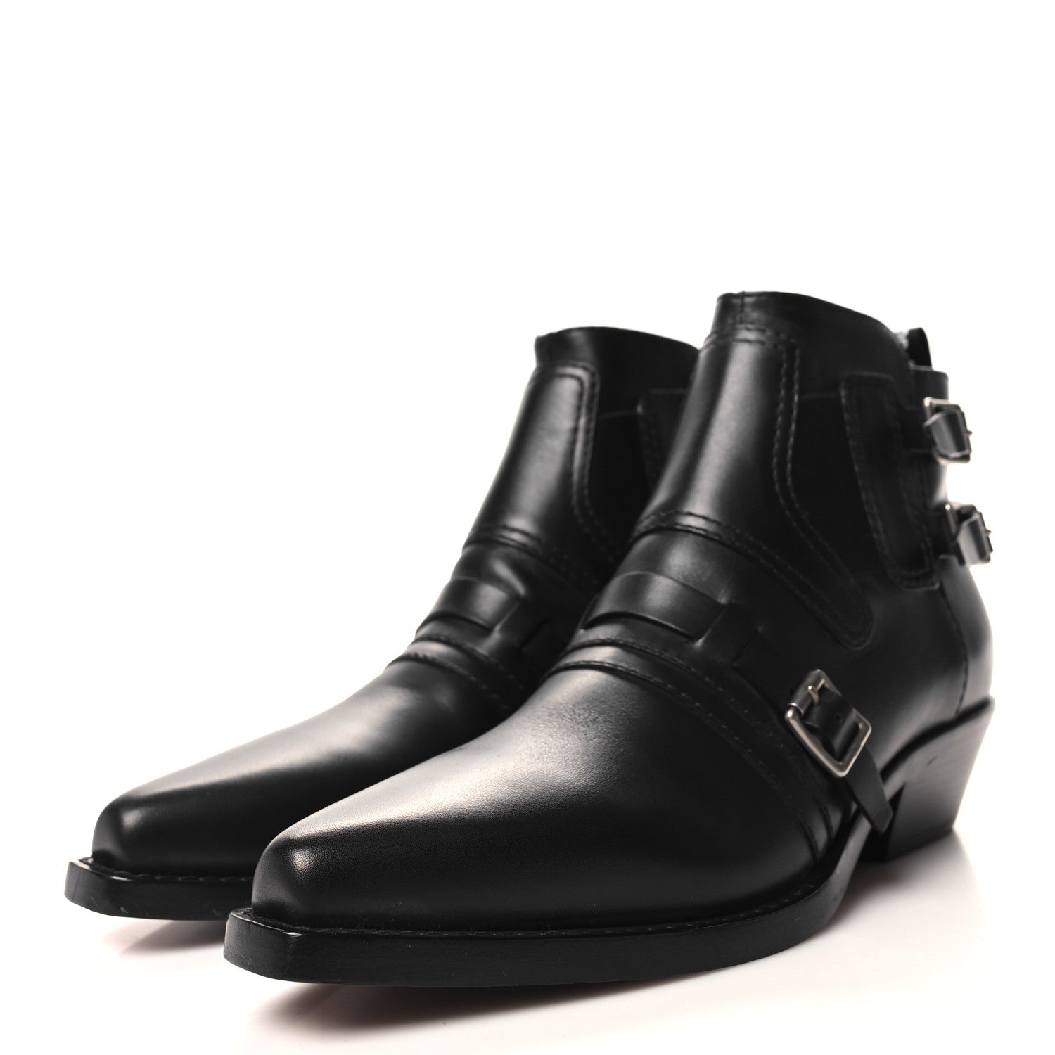 Christian Dior Calfskin Diorsaddle Boots 39 Black 3 of 8