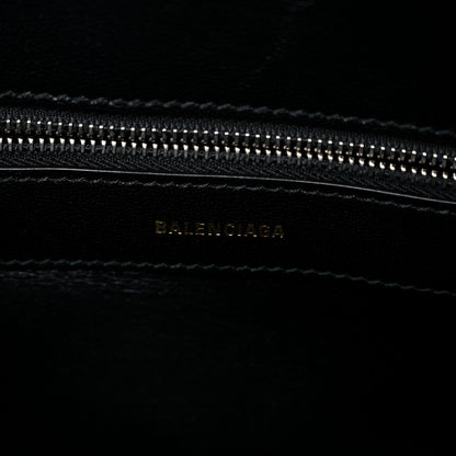 Balenciaga Signature Grained Calfskin Logo M Ville Top Handle Bag Rose Bubblegum Black 6 of 12