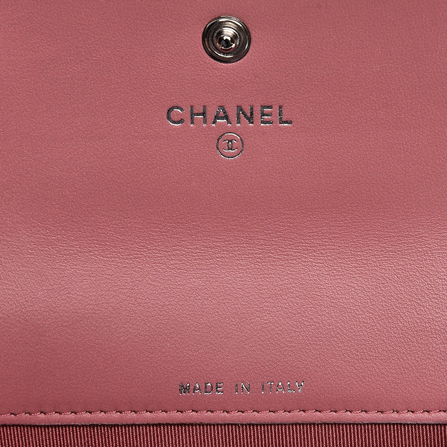 Lambskin Quilted CC Card Holder Pink
