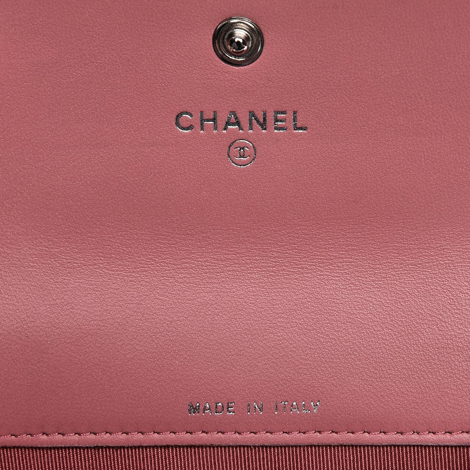 Chanel Lambskin Quilted CC Card Holder Pink 6 of 11