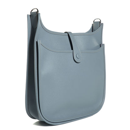 Hermes Epsom Evelyne III PM Bleu Lin 3 of 14