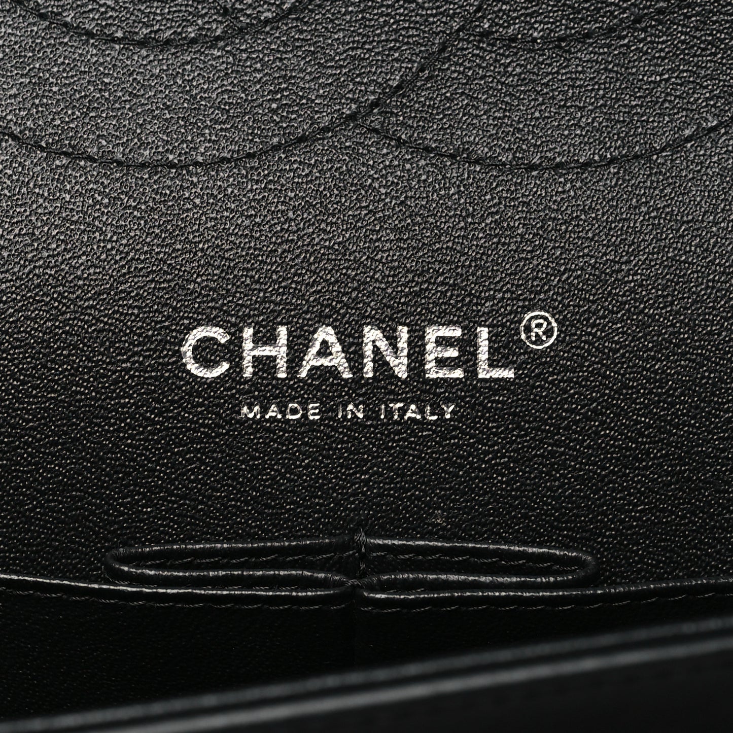 Patent Chevron Quilted Jumbo Double Flap Black