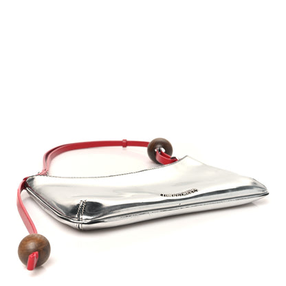 Jacquemus Metallic Calfskin Le Bisou Perle Silver 4 of 9
