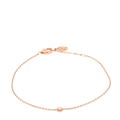 Cartier 18K Pink Gold Diamond XS D'Amour Bracelet 1 of 6