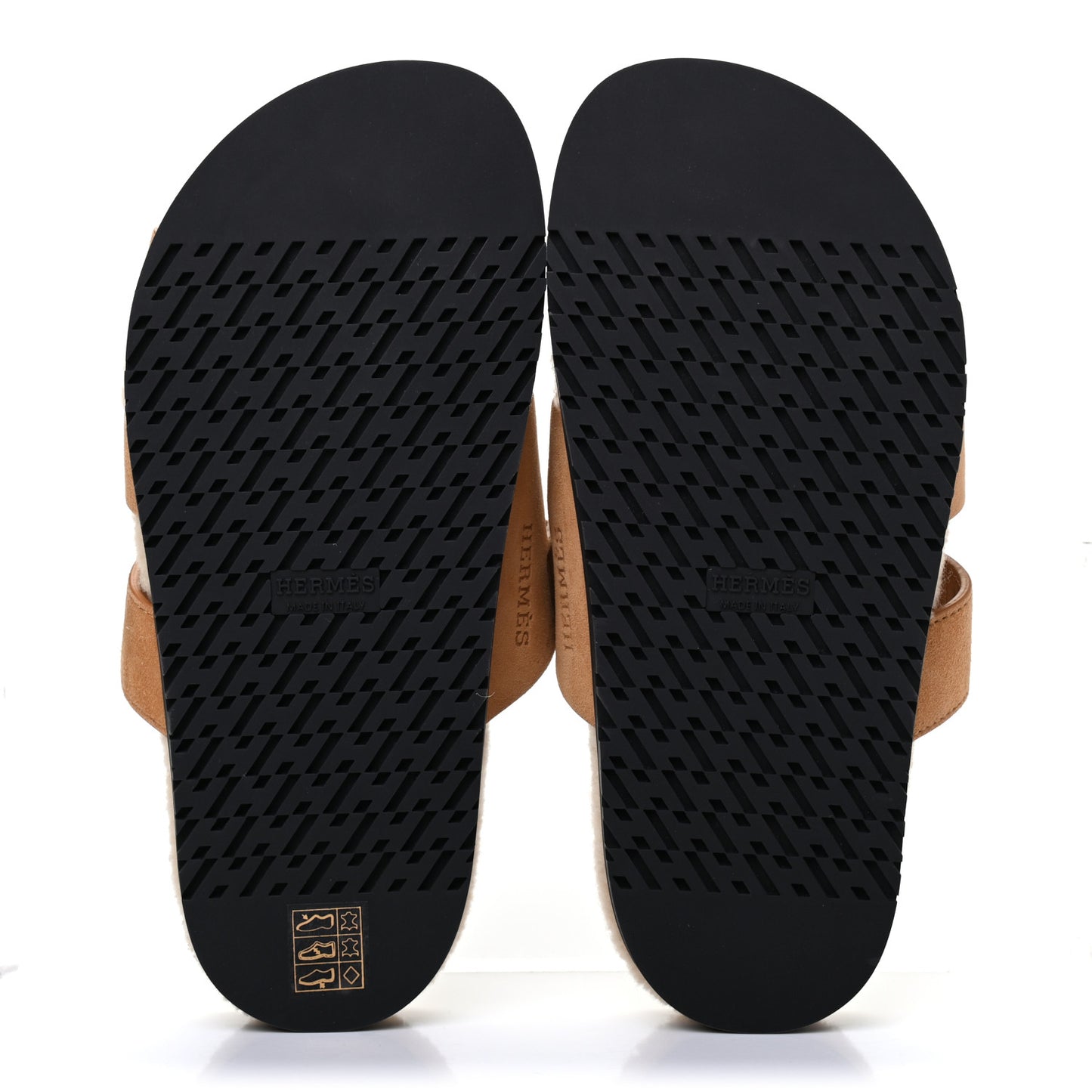 Suede Goatskin Woolskin Womens Chypre Sandals 37 Golden Beige