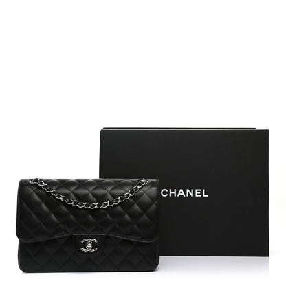Chanel Caviar Quilted Jumbo Double Flap Black 11 of 11