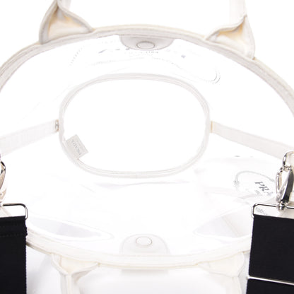 Prada Plexiglass Canapa Small Shopper Tote White 6 of 11