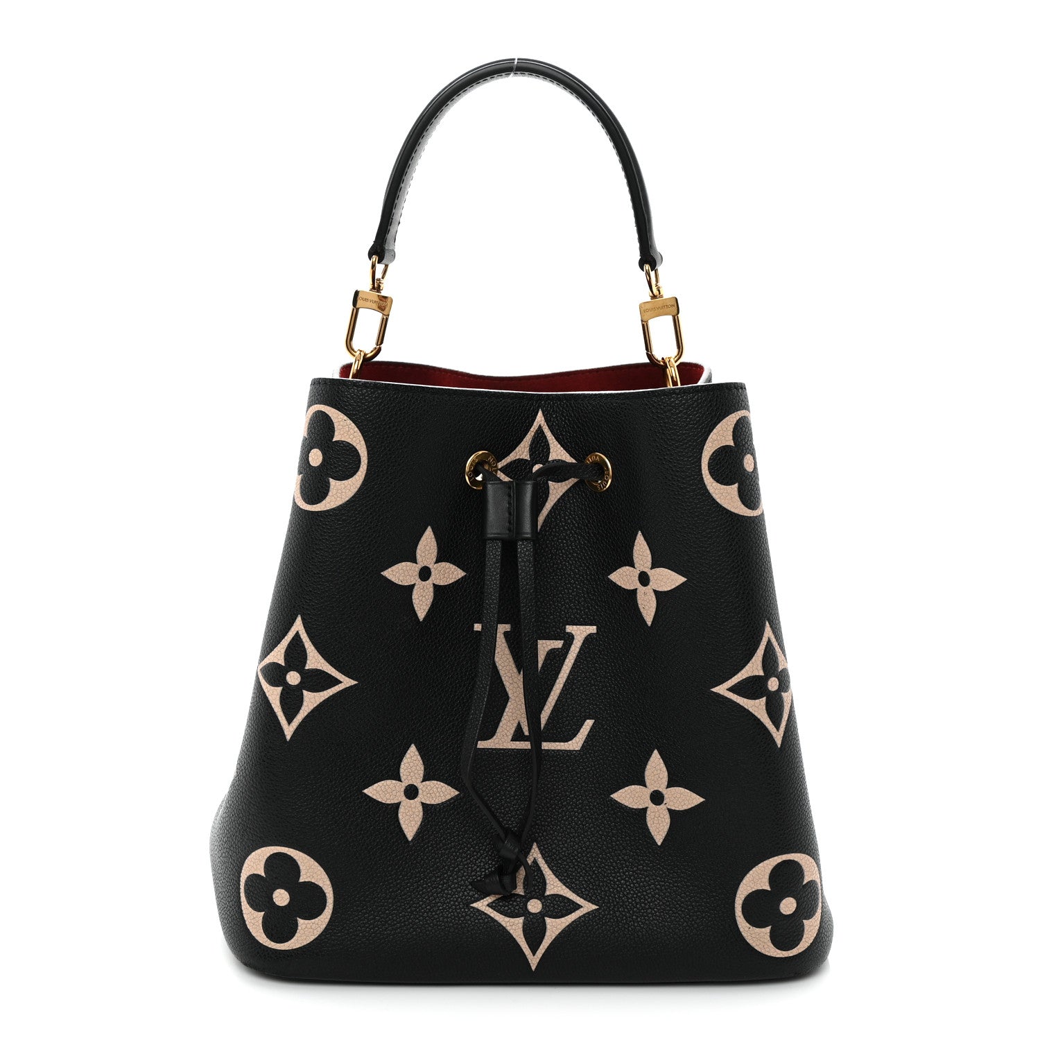 Louis Vuitton Empreinte Monogram Giant Neonoe MM Black Beige 1 of 10