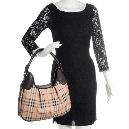 Burberry Haymarket Check Small Brooklyn Hobo Brown 2 of 8