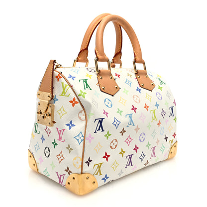 Louis Vuitton Monogram Multicolor Speedy 30 White 3 of 9