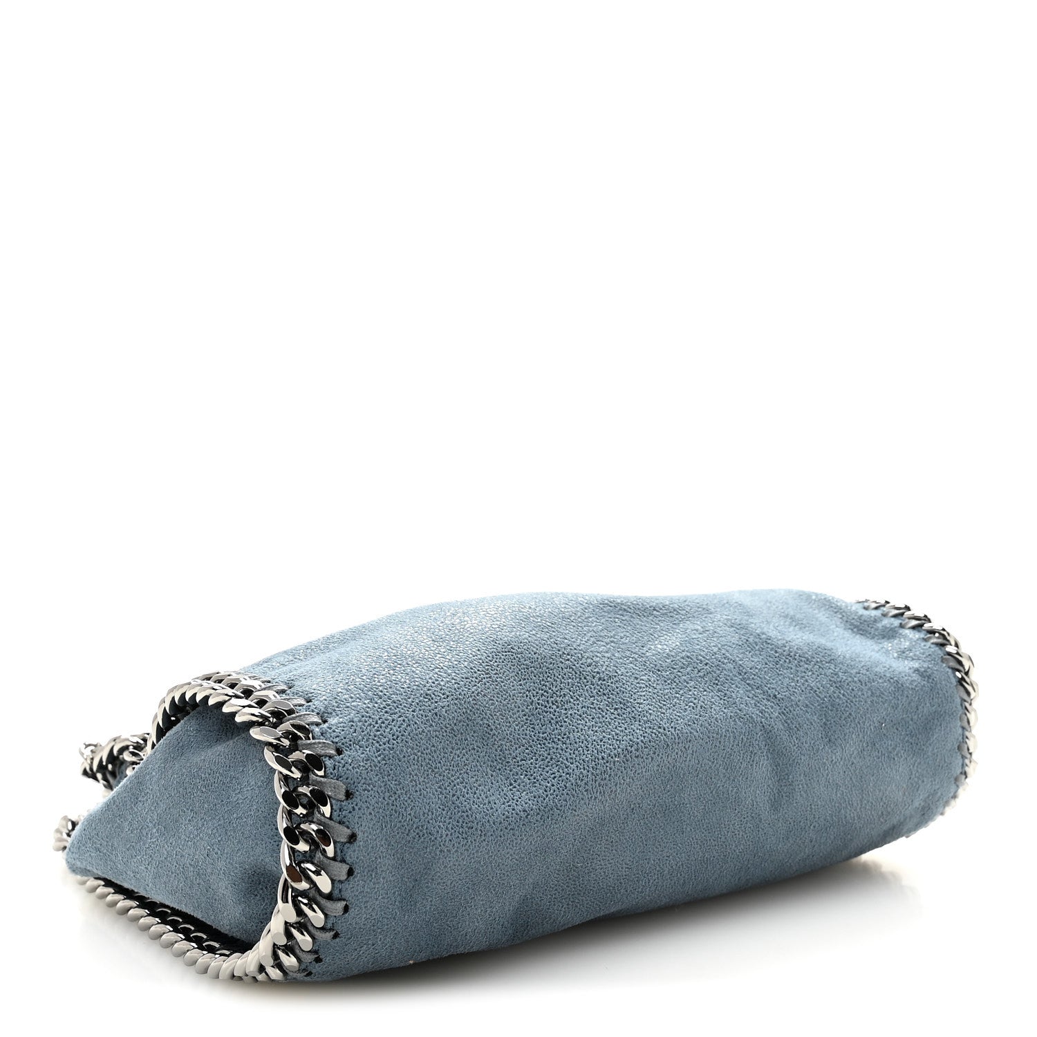 Stella McCartney Shaggy Deer Mini Falabella Fold Over Tote Light Blue 3 of 8