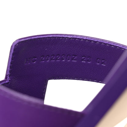 Hermes Calfskin Oran Sandals 40.5 Violet Majorette 6 of 9