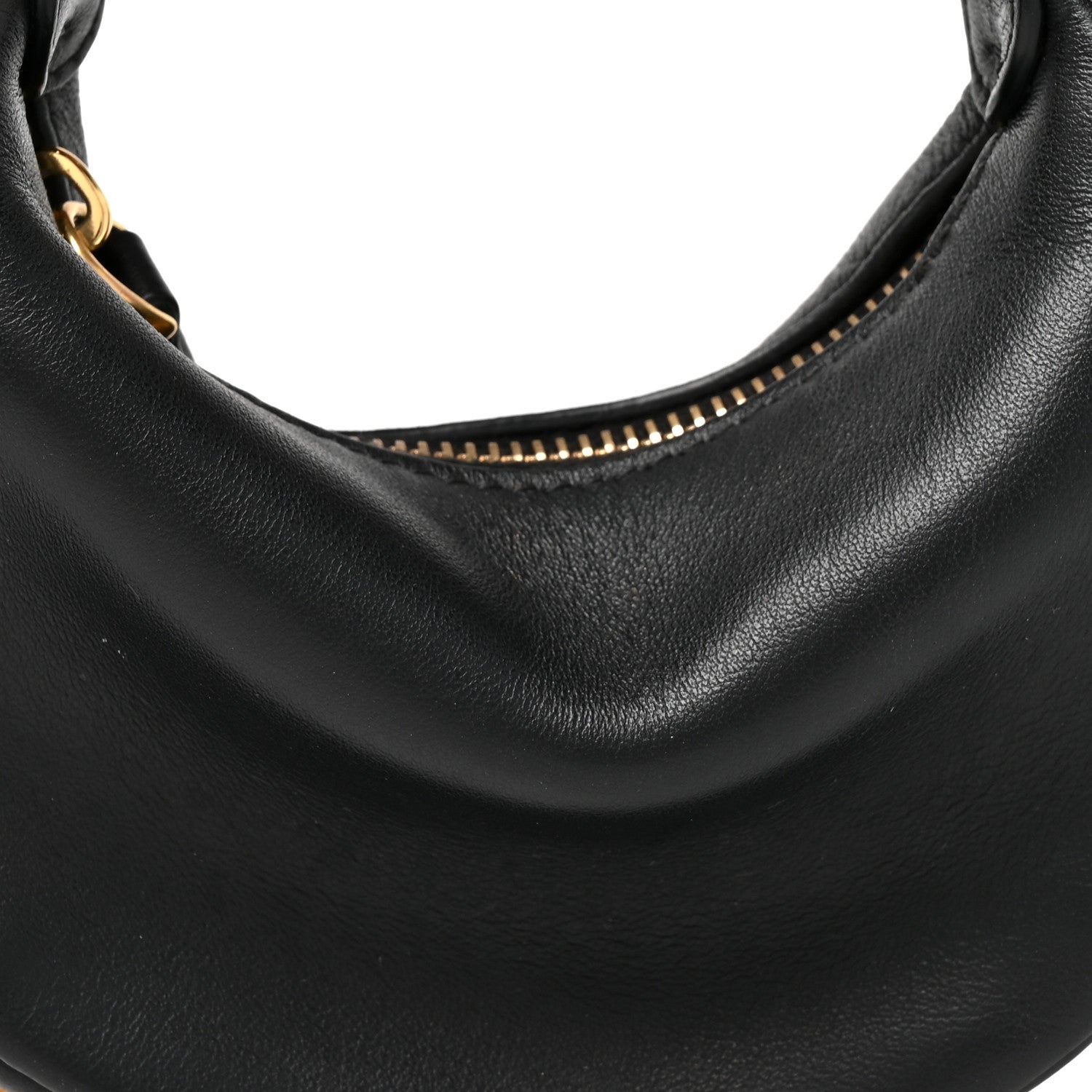 Fendi Vitello Grace Matte Nano Fendigraphy Hobo Charm Black Black 8 of 10