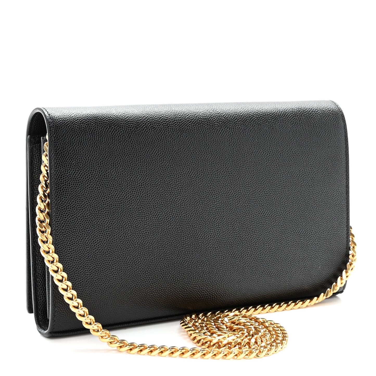 Grain De Poudre Monogram Chain Wallet Black