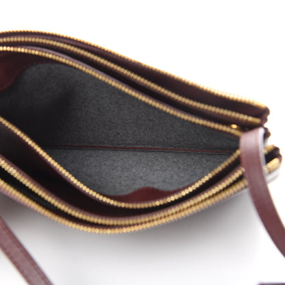 Celine Lambskin Large Trio Crossbody Bag Burgundy 6 of 16