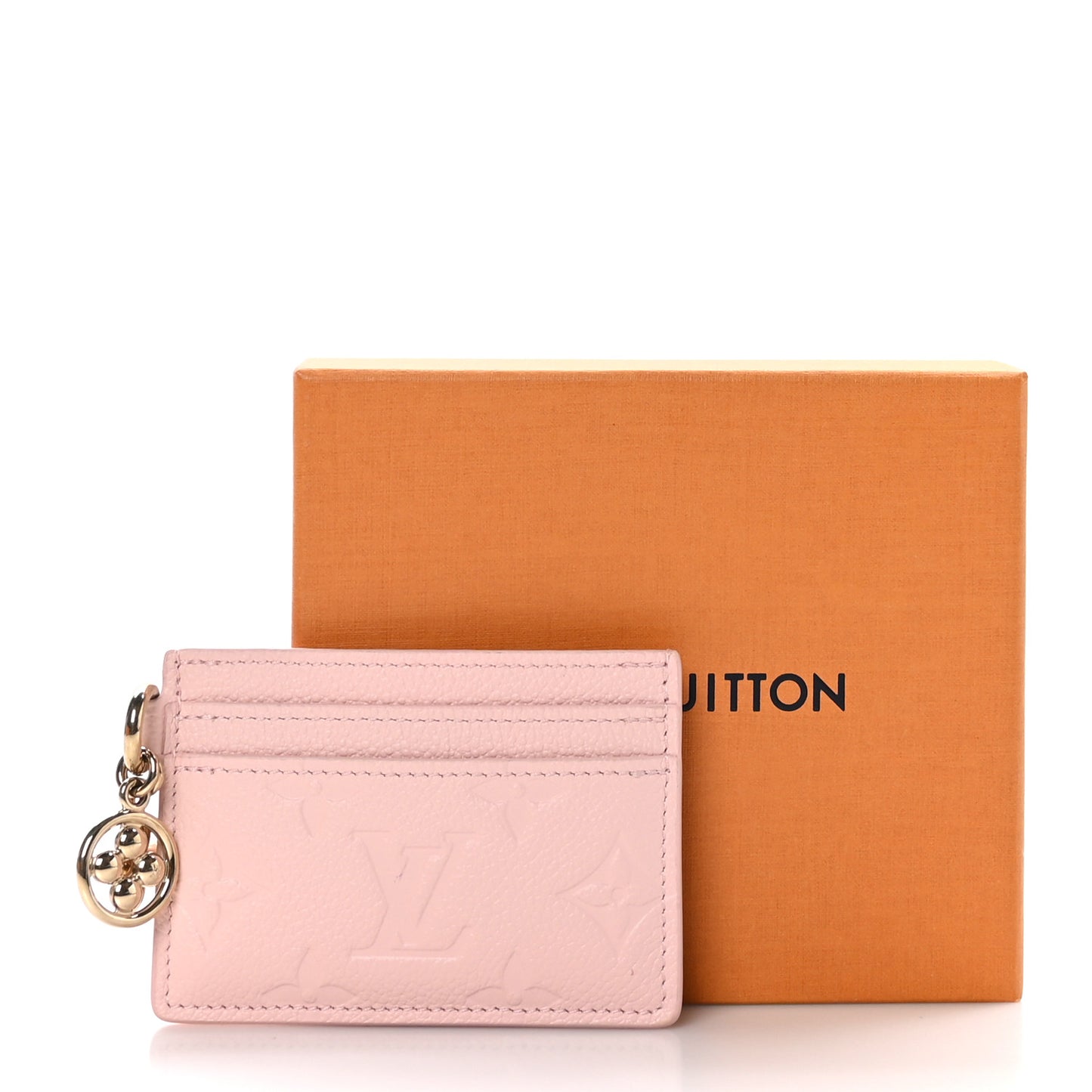 Empreinte Monogram LV Charms Card Holder Pink Opale
