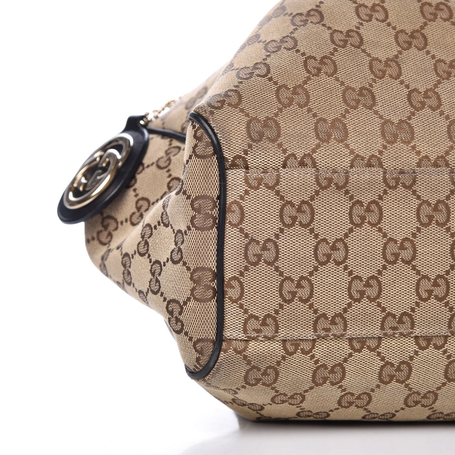 Monogram Medium Sukey Tote Beige Ebony Black