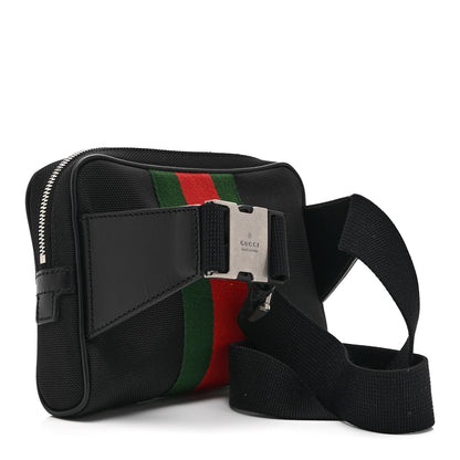 Gucci Canvas Web Slim Belt Bag Black 3 of 11