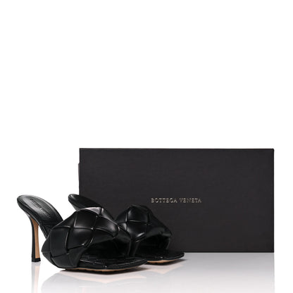 Bottega Veneta Nappa Maxi Intrecciato Lido Mule Sandals 37.5 Black 8 of 8