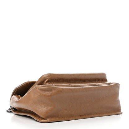 Saint Laurent Crinkled Calfskin Matelasse Monogram Medium Niki Chain Satchel Natural Tan 4 of 8