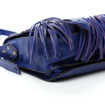 Proenza Schouler Lambskin Fringe PS1 Crossbody Pouch Cobalt Blue 7 of 9