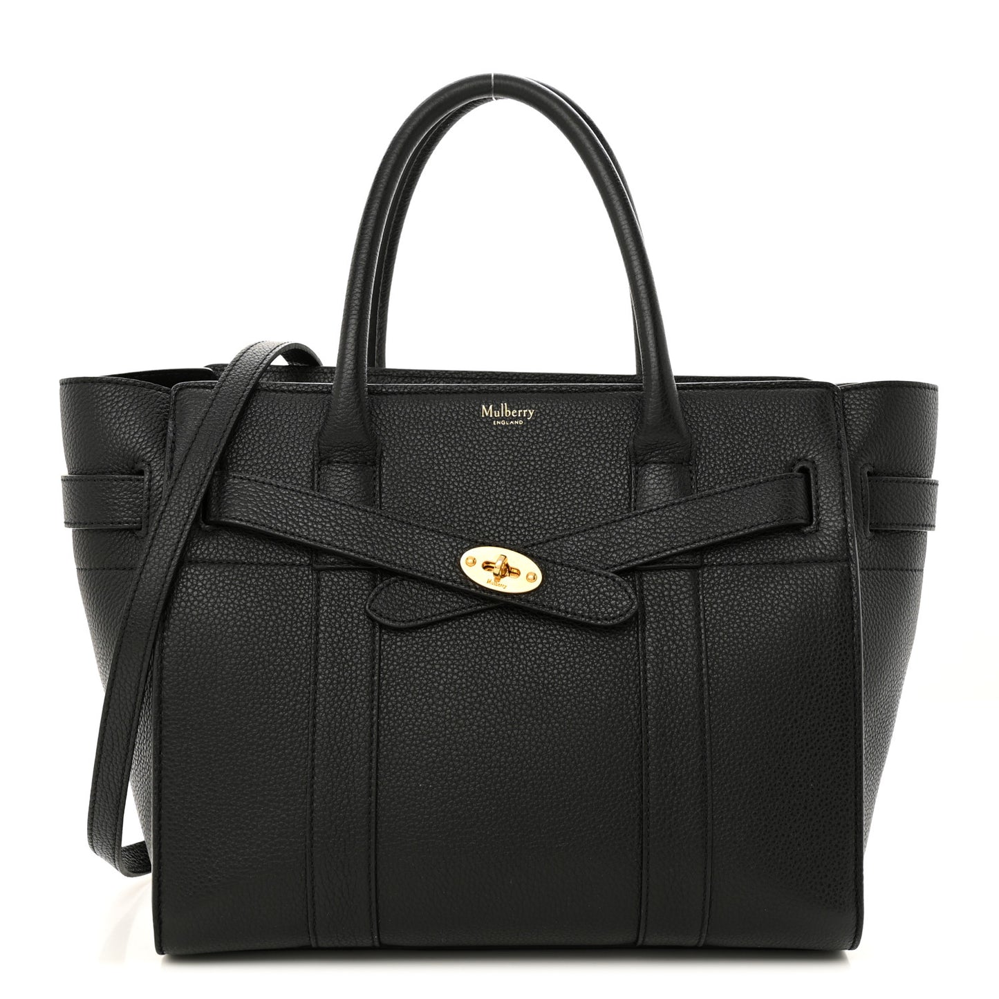 Classic Grain Small Bayswater Zip Tote Black