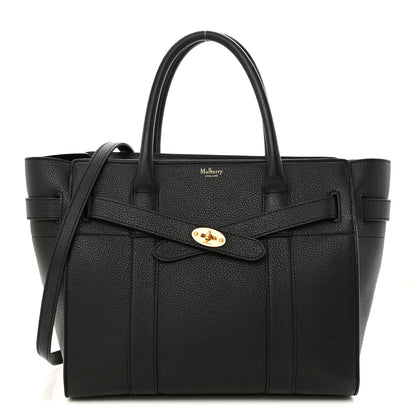 Mulberry Classic Grain Small Bayswater Zip Tote Black 1 of 11