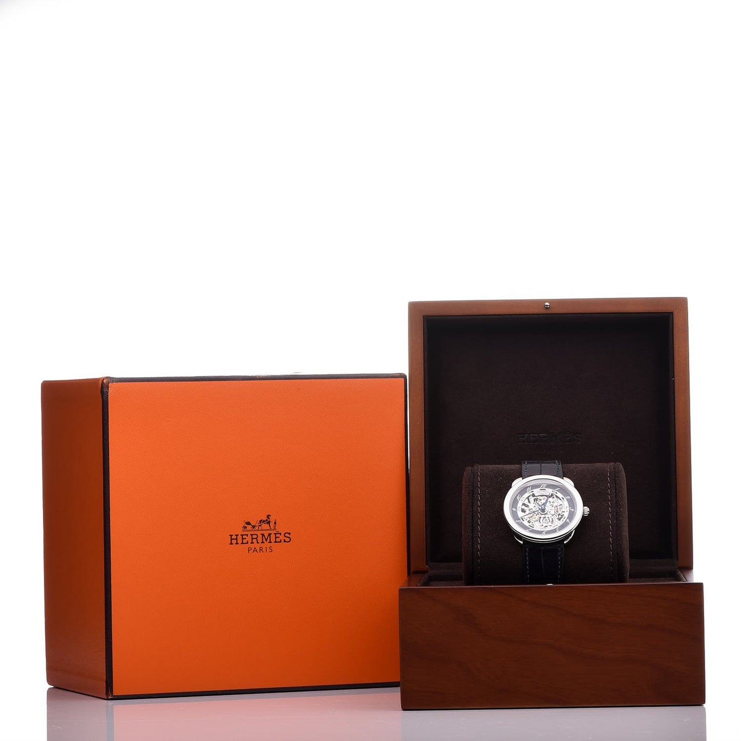 Stainless Steel Alligator 41mm Arceau Squelette Automatic Watch Marine