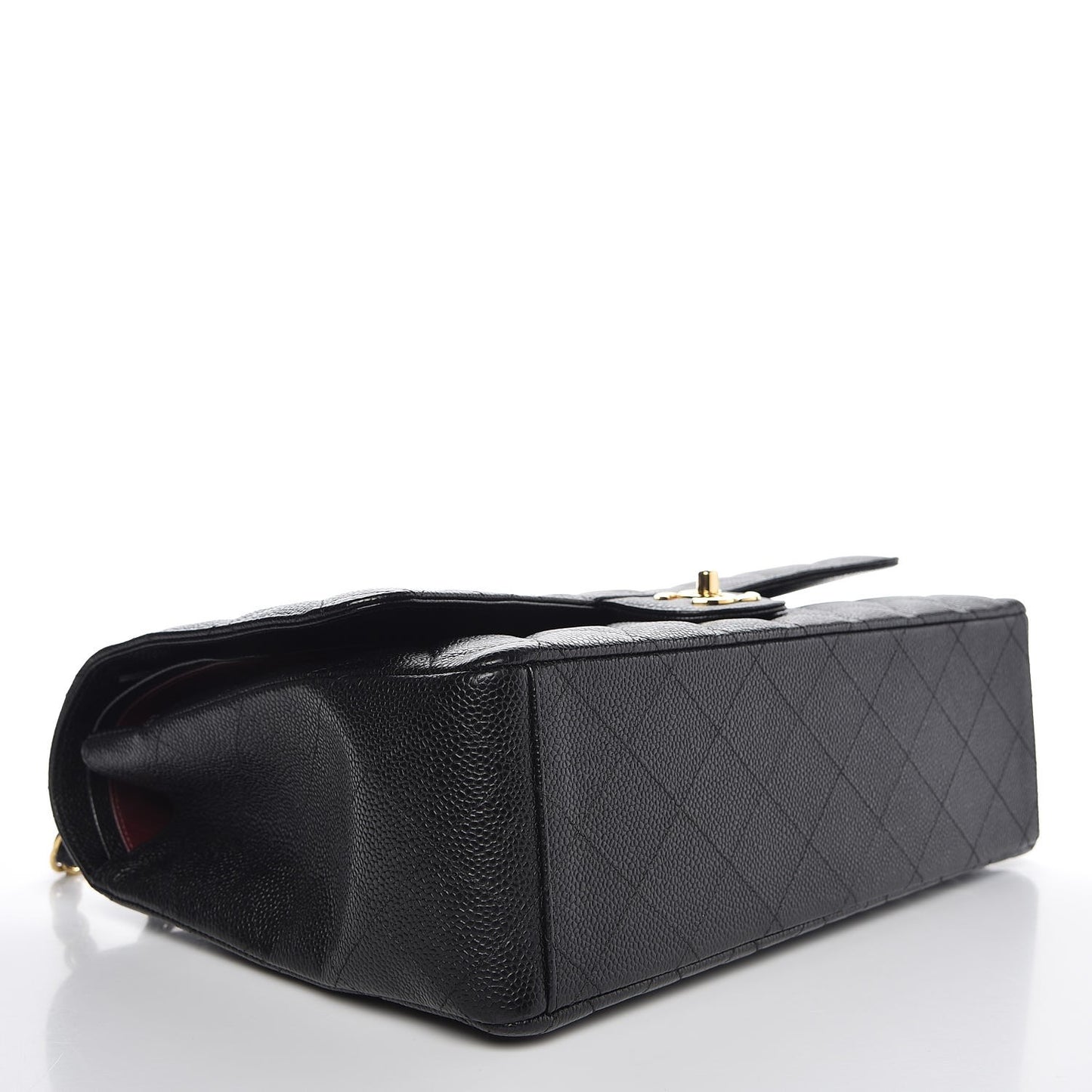 Caviar Quilted Maxi Double Flap Black