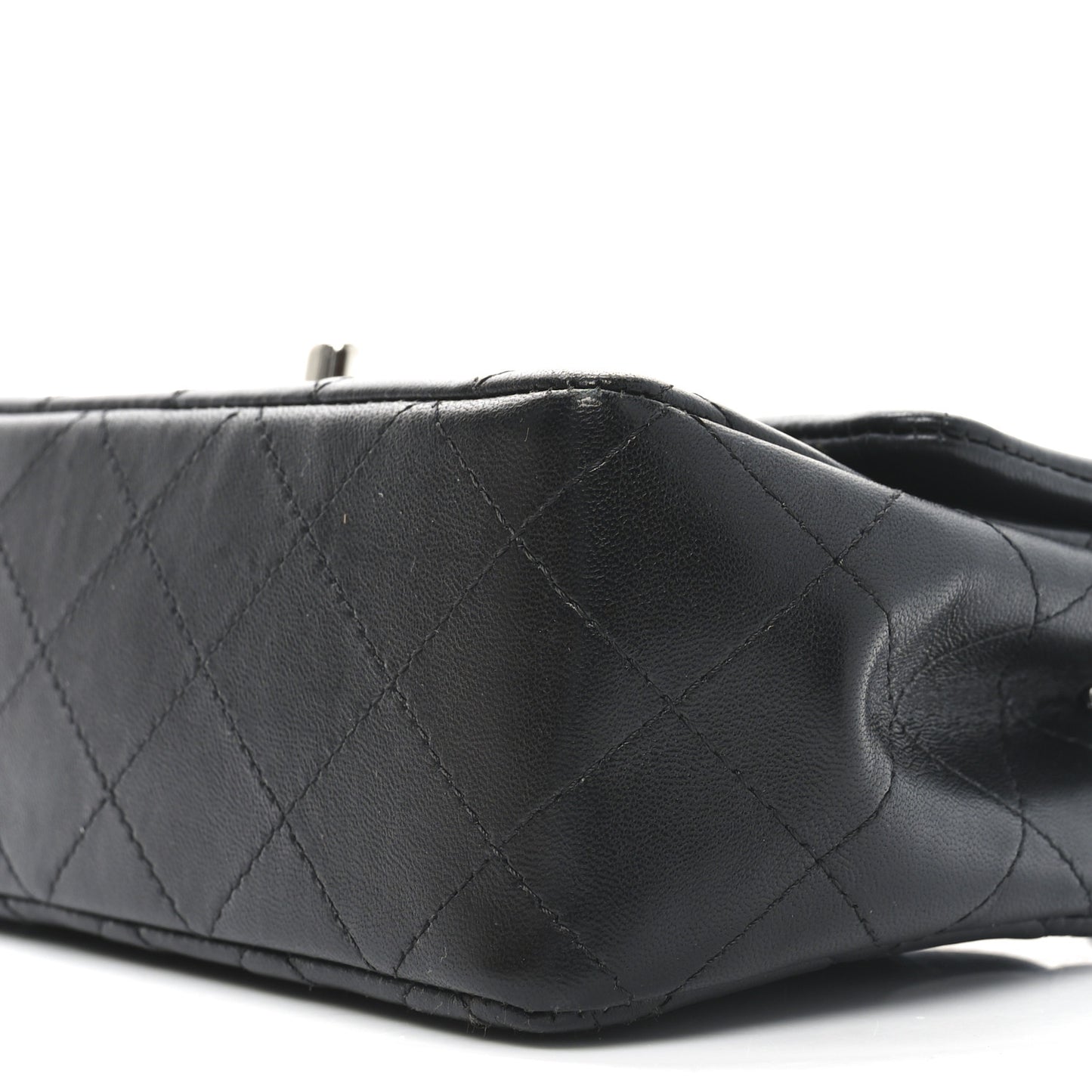 Lambskin Quilted Mini Rectangular Flap Black