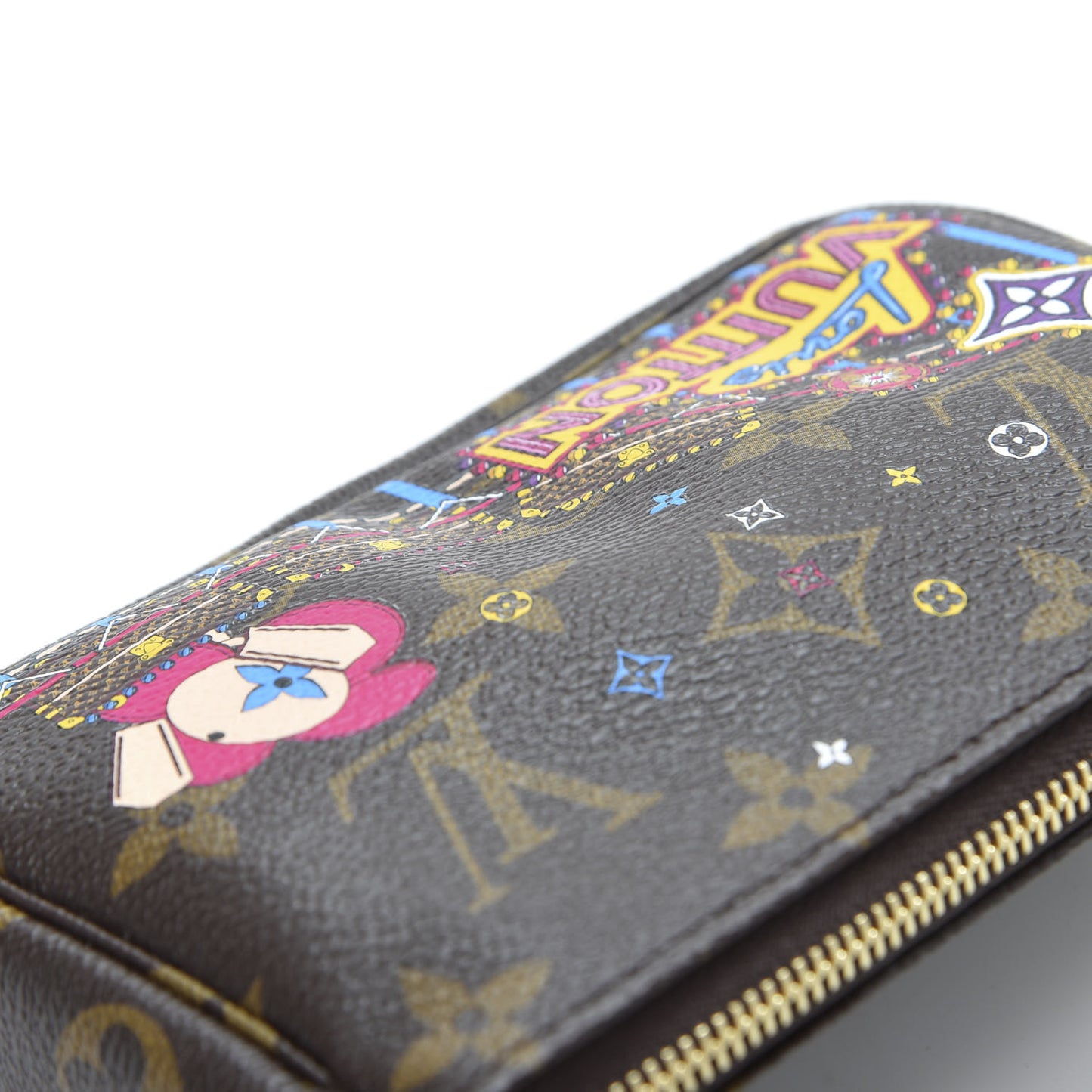 Monogram 2020 Christmas Animation Roller Coaster Mini Pochette Accessories Pivoine