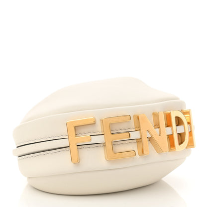 Fendi Vitello Grace Matte Nano Fendigraphy Hobo Charm White Ice 5 of 10