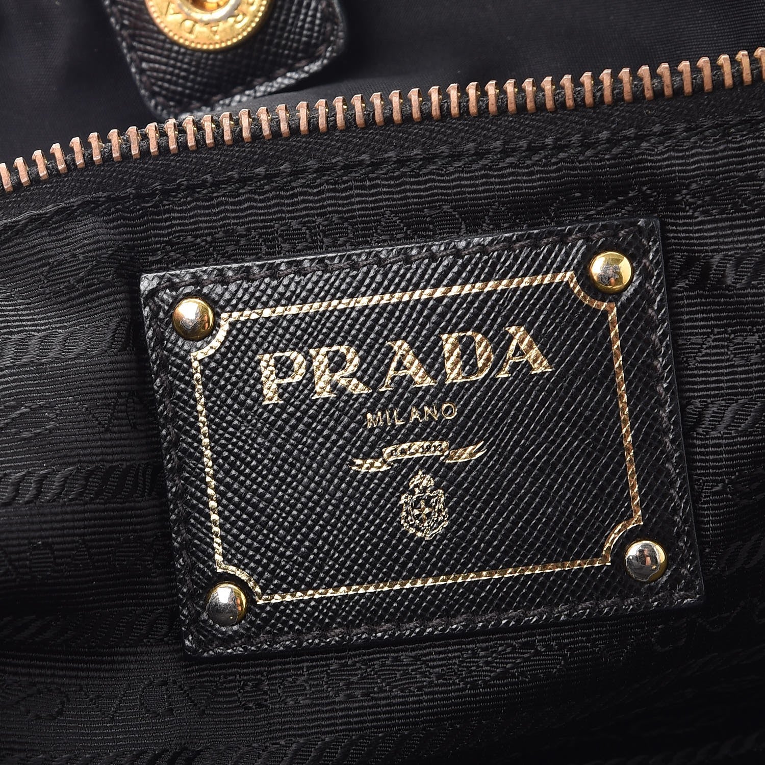 Prada Tessuto Nylon Saffiano Tote Nero Black 6 of 13
