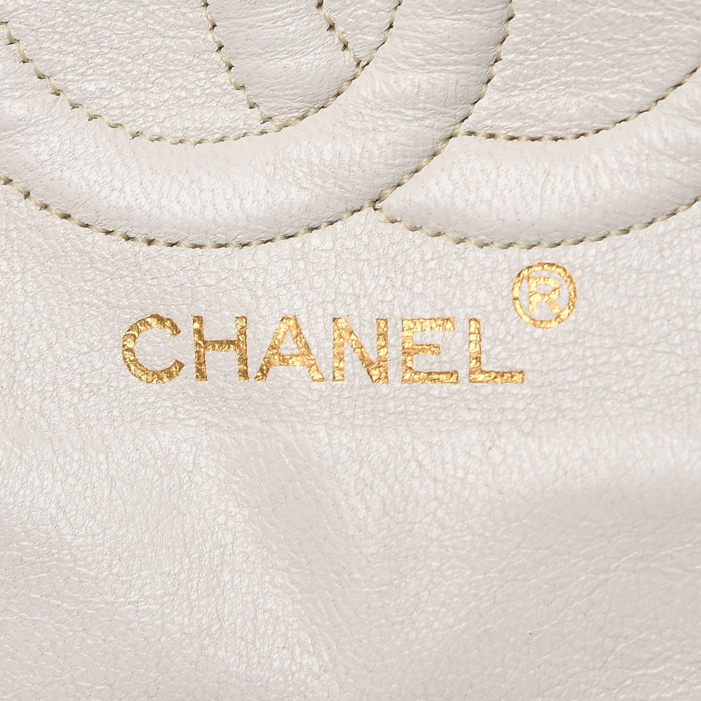 Lambskin Quilted Medium Double Flap White
