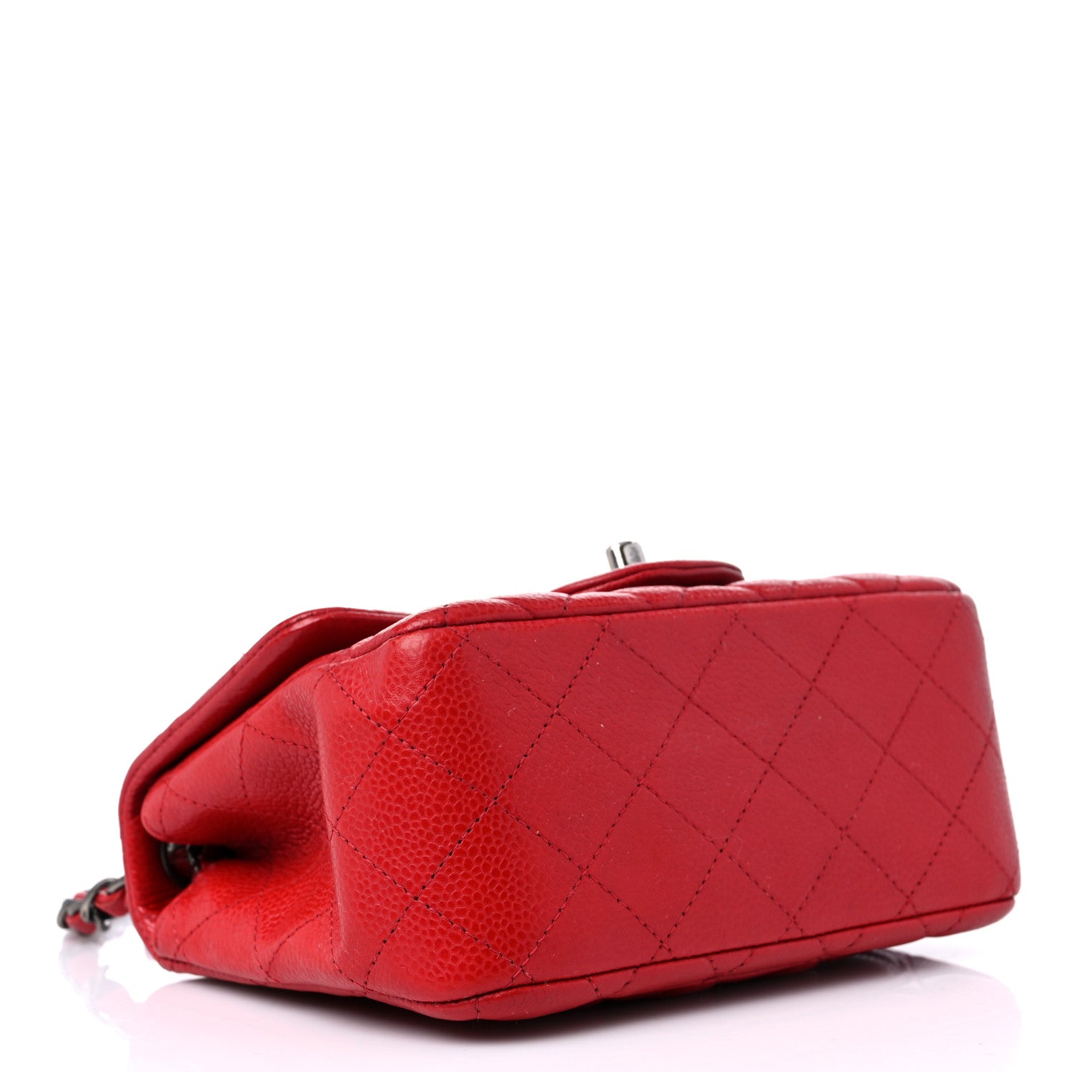 Chanel Caviar Quilted Mini Square Flap Red 4 of 14