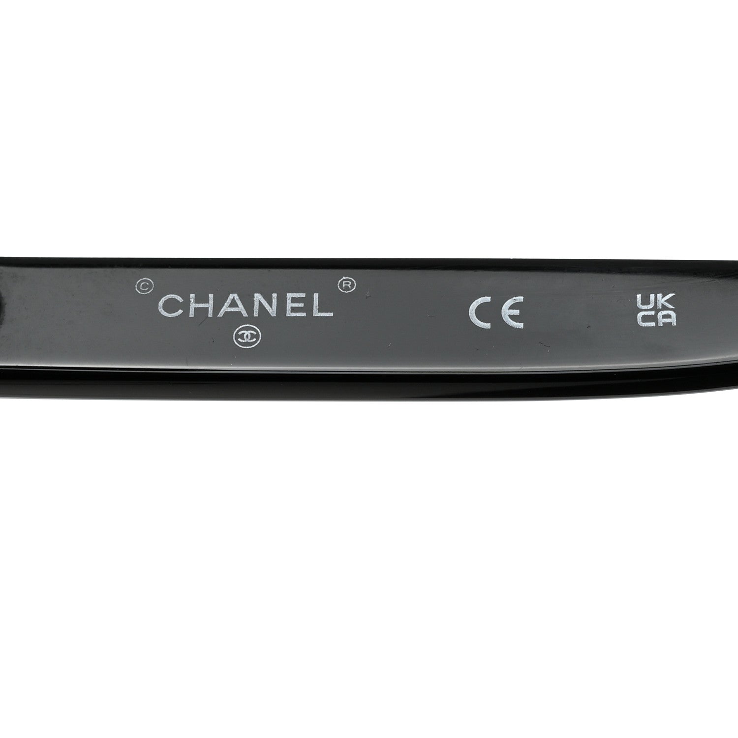 Chanel Acetate Metal Calfskin Chain Rectangle Sunglasses 71627A Black 6 of 8