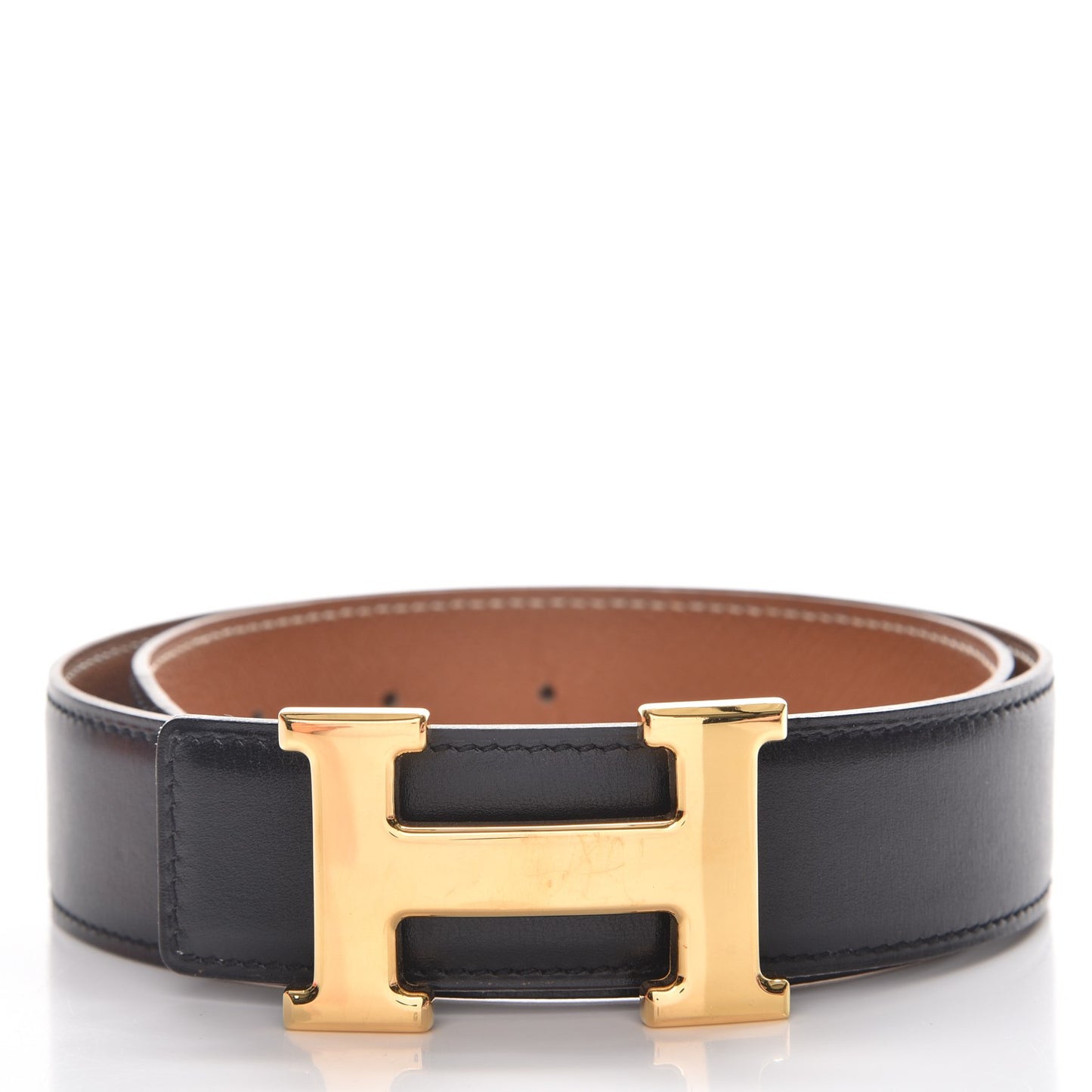 Box Epsom 32mm H Belt 65 Black Gold