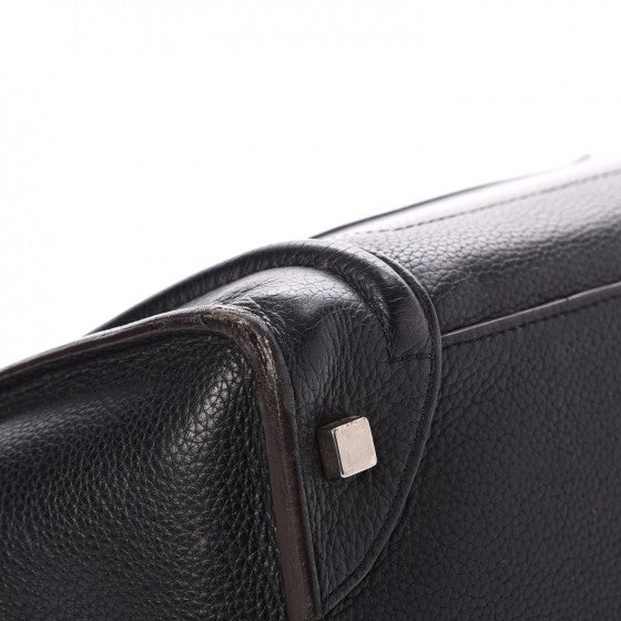 Drummed Calfskin Mini Luggage Black