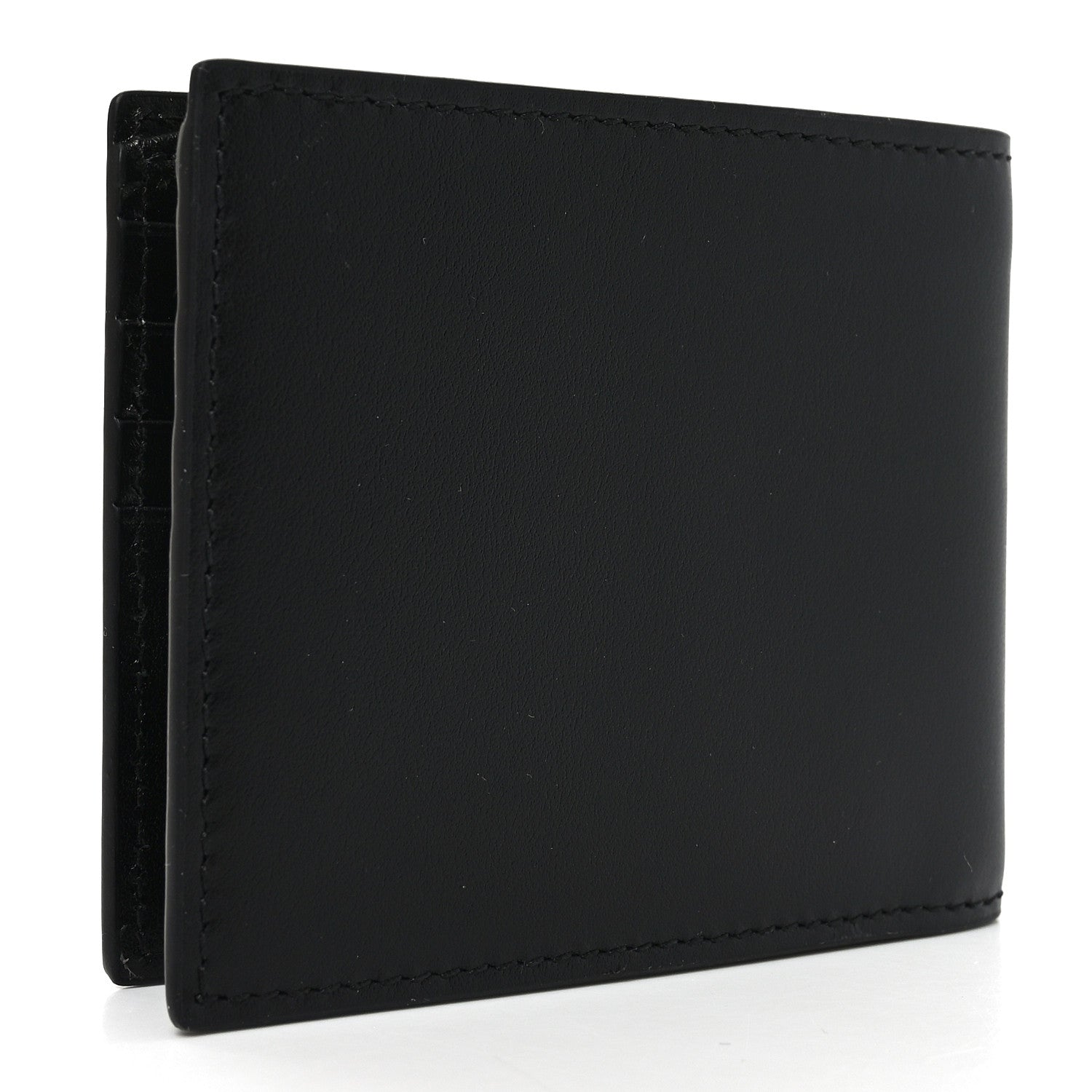 Gucci Plutone Calfskin Logo Bi-Fold Wallet Black 2 of 7