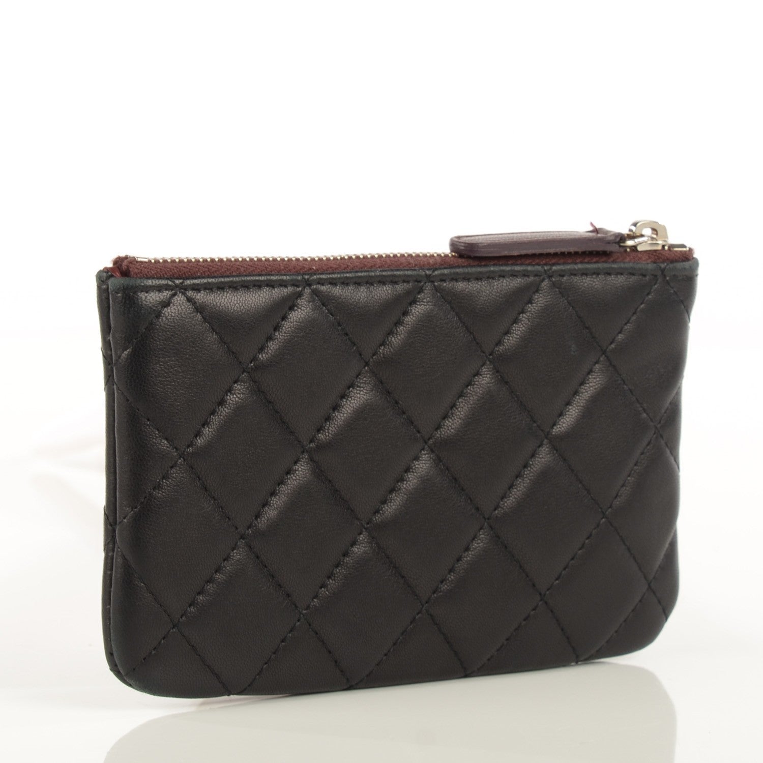 Chanel Lambskin Quilted Coin Purse Case Black 3 of 8