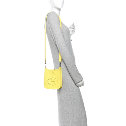 Hermes Taurillon Clemence Evelyne TPM Lime 2 of 12
