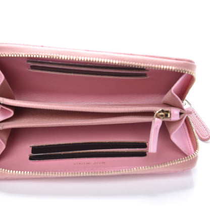 Chanel Iridescent Caviar Quilted Medium Zip Around Wallet Pink 5 of 7