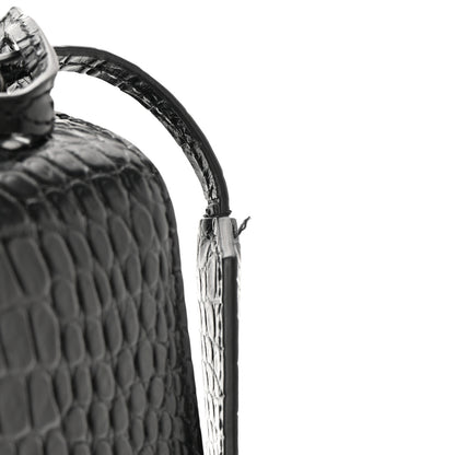 Saint Laurent Calfskin Crocodile Embossed Medium Monochrome Monogram Sunset Black 14 of 15