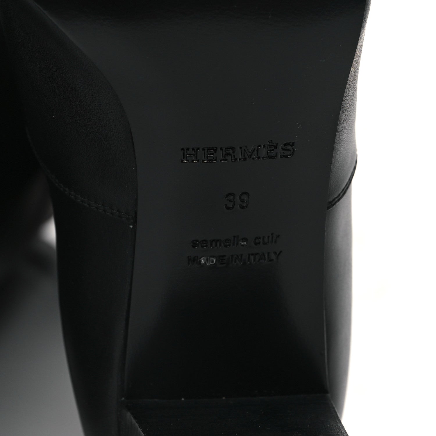 Hermes Calfskin Versailles Boots 39 Black 6 of 10