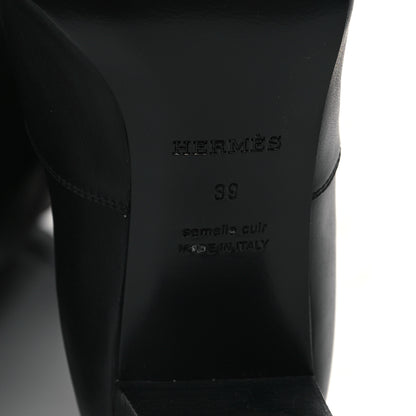 Hermes Calfskin Versailles Boots 39 Black 6 of 10