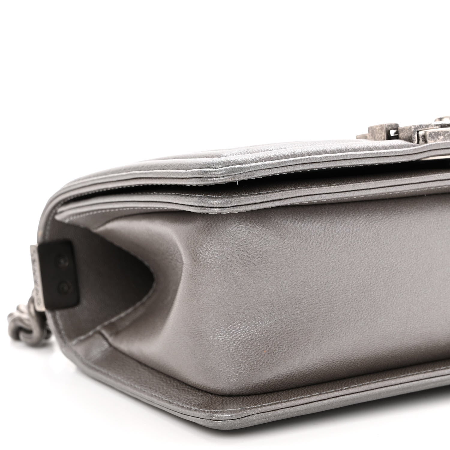Chanel Galuchat Stingray Small Boy Flap Silver 9 of 11